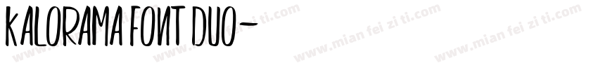 Kalorama Font Duo字体转换